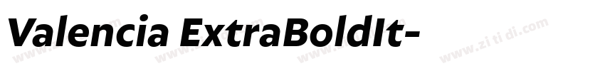 Valencia ExtraBoldIt字体转换